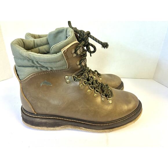 Simms Freestone Felt Wading Boots Men’s 11 – Fly Fishing, Brown Leather - Picture 4 of 8